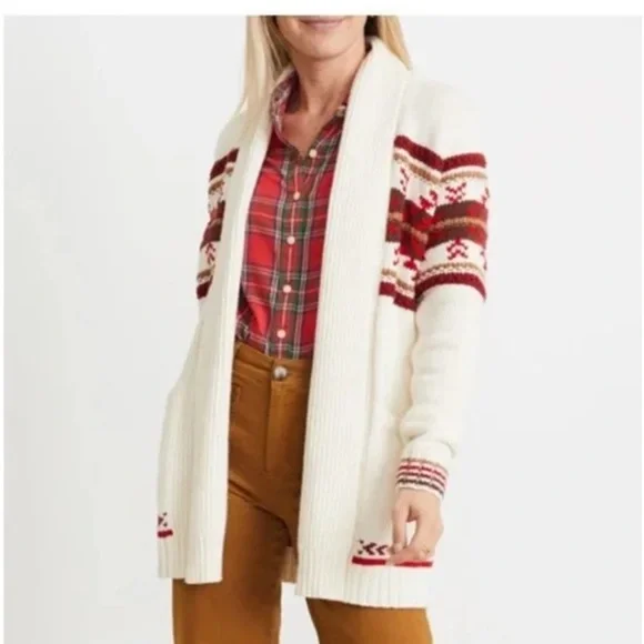 MARINE LAYER Brooklyn Printed Shawl Collar Cardigan Size XS - Picture 1 of 8